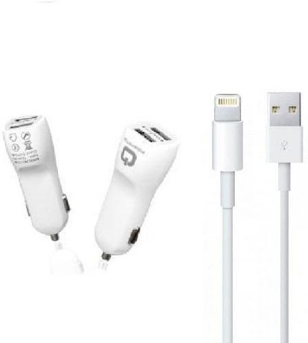 • Autolader lightning kabel - voor de Apple iPhone 8 - 2 Ampere - 0.5 Meter | Eenvoudig GSMOplader.nl