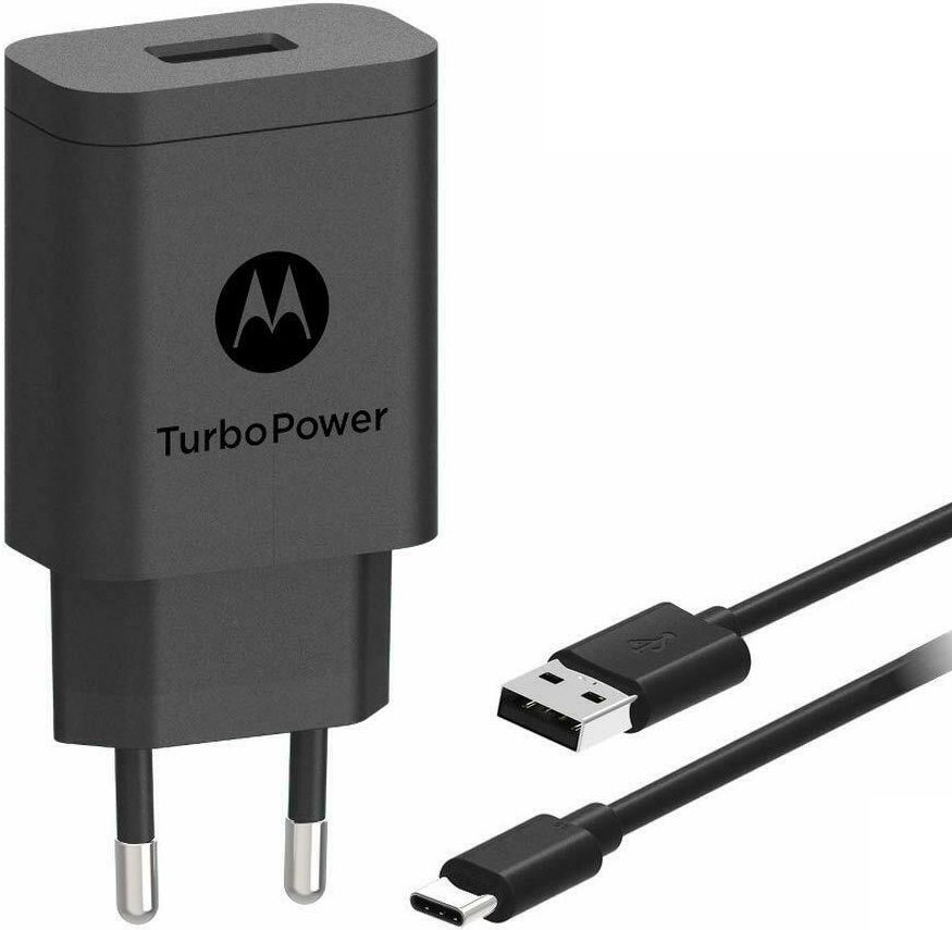ᐅ Motorola One Turbo snellader 15W Zwart - USB-C - 100CM - Origineel | Eenvoudig bij GSMOplader.nl