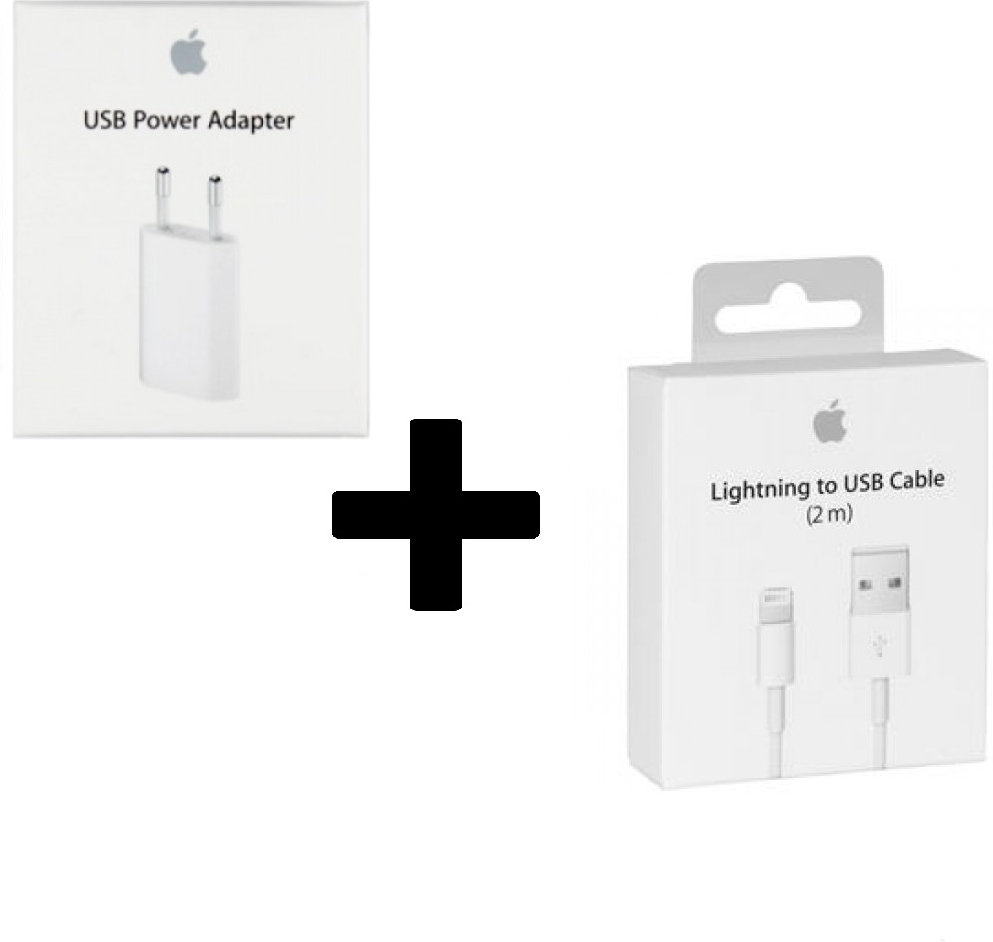 ᐅ • Apple iPhone Oplader Origineel Retailverpakking - 5 Watt 2 Meter | Eenvoudig GSMOplader.nl