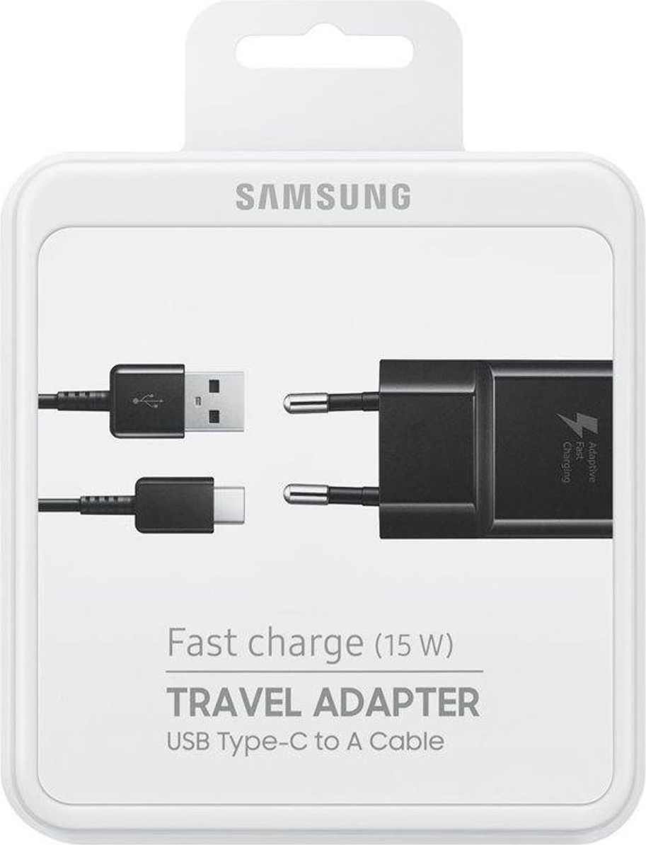 ᐅ • Galaxy S10e Fast Charger 15W USB-C - Zwart - Retailverpakking - 1.5 Meter | Eenvoudig bij GSMOplader.nl