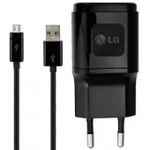 Oplader LG K10 + micro USB kabel zwart Origineel