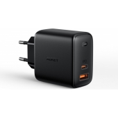 Power Delivery Oplader (USB-A + USB-C) Aukey 65W 
